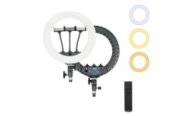 JMARY FM-14R 14-inch Live Streaming Ring Light Photography LED Fill Light - Black
